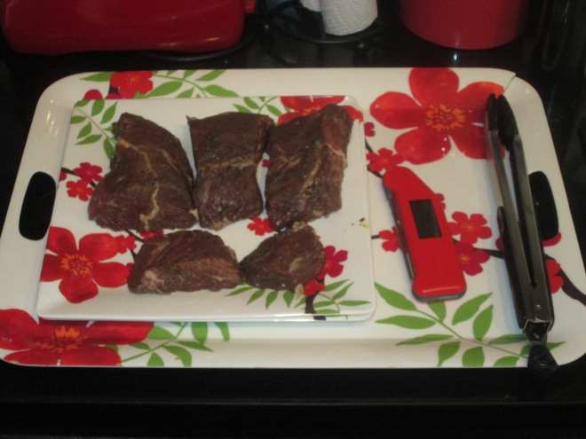 Everything Needed to Grill: Steaks, Thermometer, and Tongs